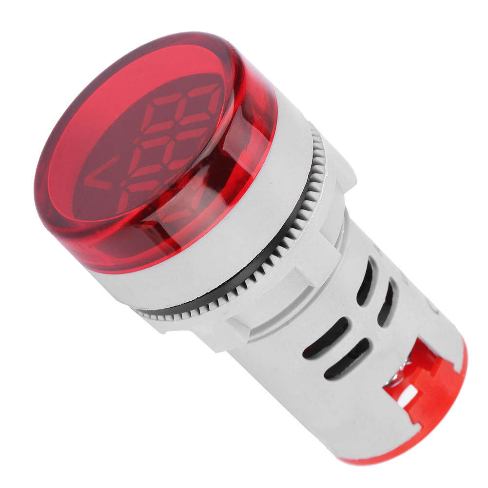 Round LED Signal Light Lamp AC Digital Display Voltmeter Indicator