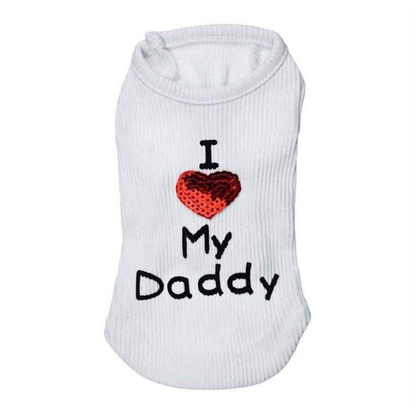 【Pet Shop】 Miễn Phí Vận Chuyển Thú Cưng Nhỏ Quần Áo Cho Chó Con Chữ Thêu Áo Thun Polyester Thời Trang Vest