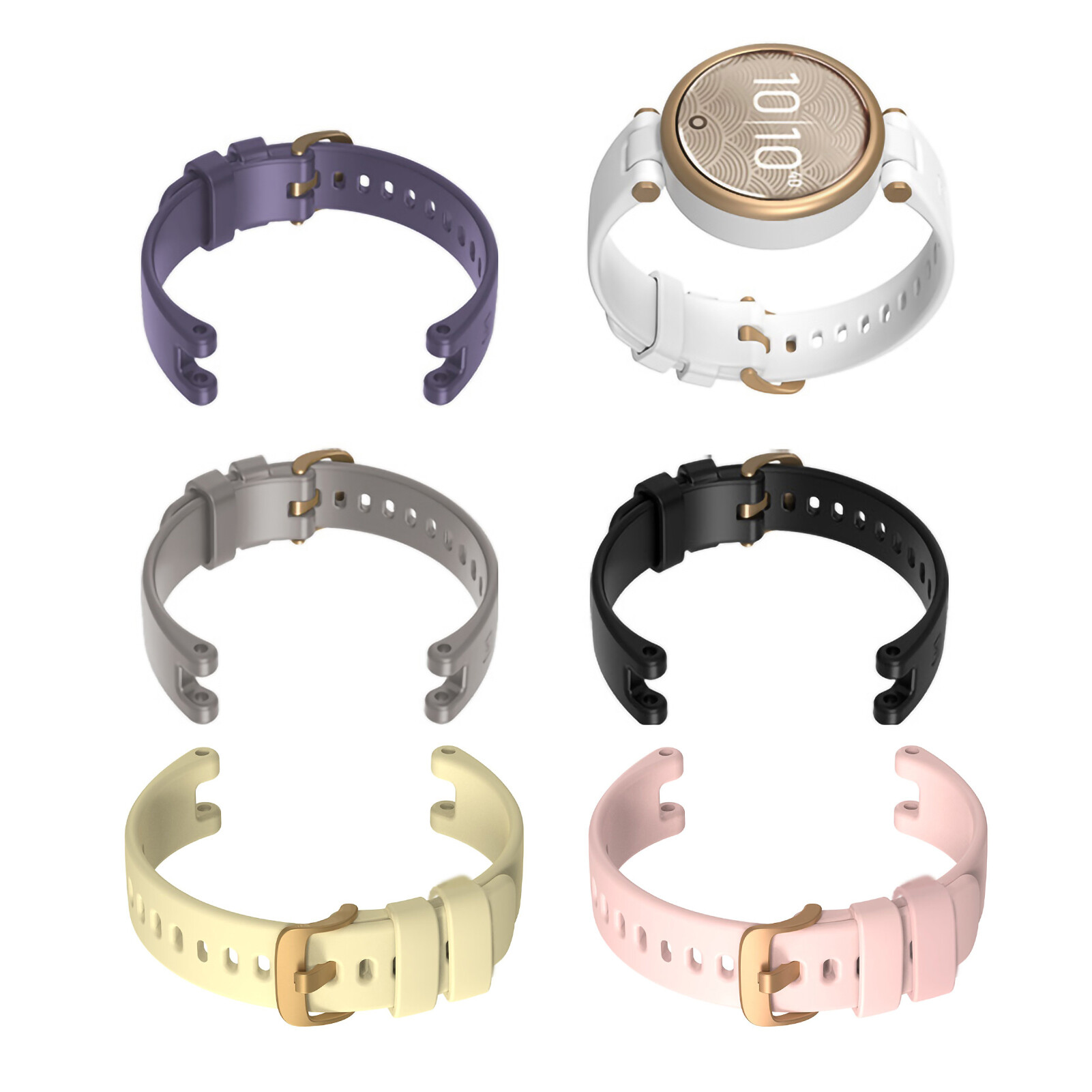 【Instock】 Watch Belt Flexible Easy Installation Silicone 14mm Wrist Strap Watchband Replacement for Garmin LilY