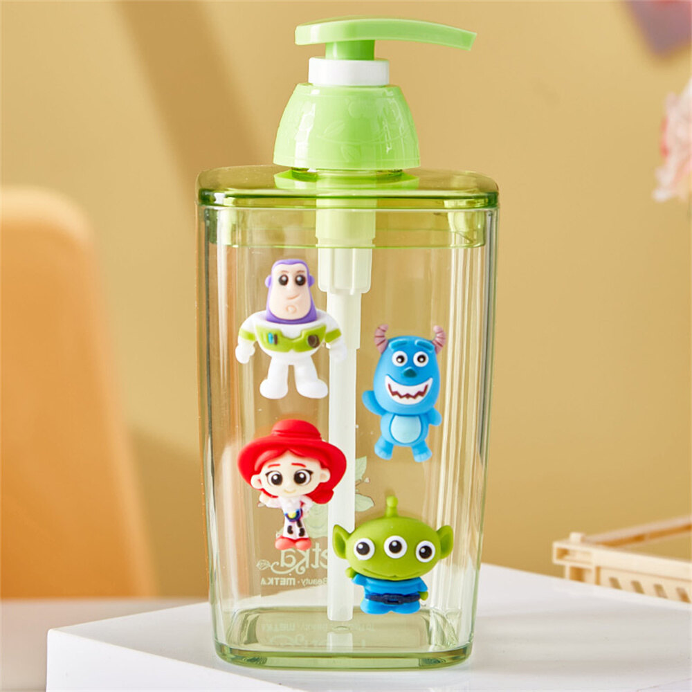 Halo Day Large Capacity Polocat 500ml White Soap Dispenser Bottle Hand Cosmetic Bottle Body Shampoo Bath Lotion Bottle Tool Empty Bottle disney