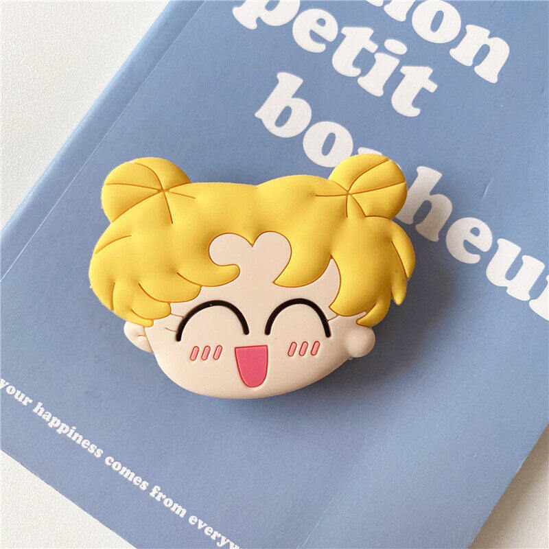 CrashStar Universal Cute Cartoon Phone Stand Holder Matte Folding Finger Desk Stand Ring Grip Bear Cheese Smile Faceless Man Coca Big Eyes Live Accessories Hot Sale