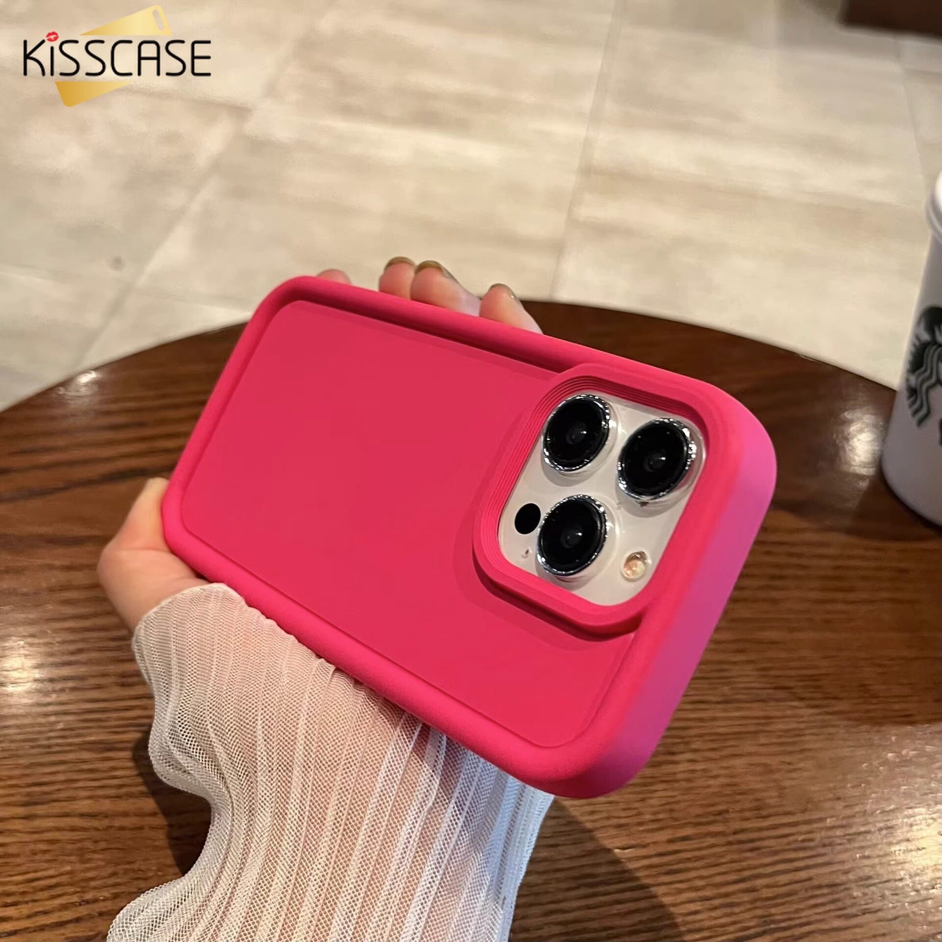 KISSCASE For iPhone 14 Pro Max Case Macaron Solid Color Silicone Shell Big Hole Soft Back Cover For Apple 14 13 12 11 XR XS Max X
