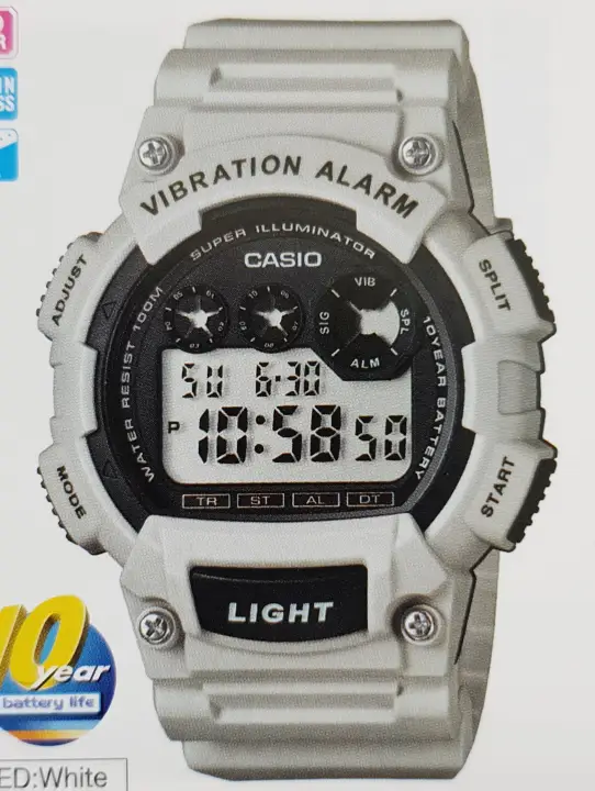 casio w735h vibration alarm