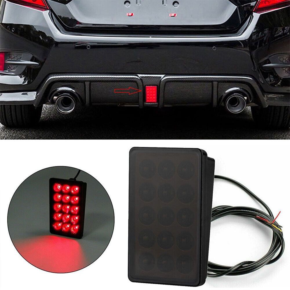 15 LED Third Brake Lights 3rd F1 Style Flashing For 12V Car LED Strobe