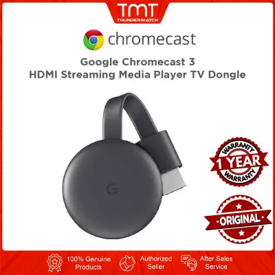 Google Chromecast 3 - HDMI Streaming Media Player TV Dongle 1080