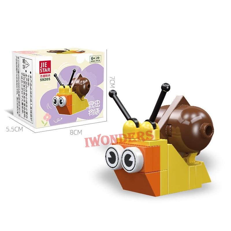 Butterfly ladybug insect series building blocks toys children educational building blocks bricks toys gifts