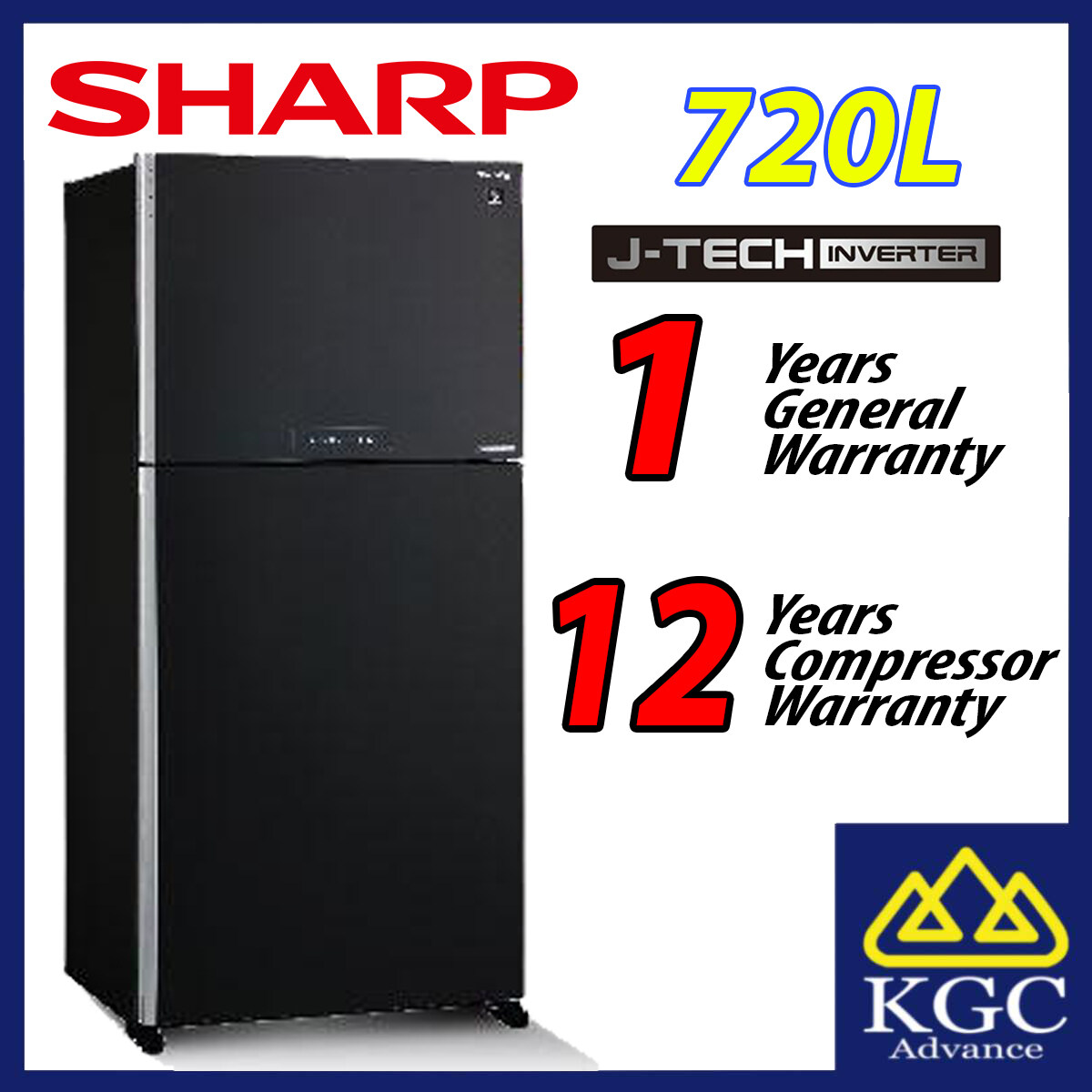Sharp 720L Fridge Pelican J-Tech Inverter 2 Doors Refrigerator PETI SEJUK 冰箱