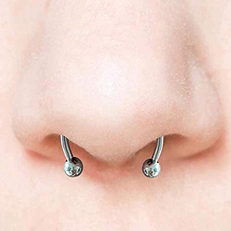 [SAWU]Stainless Steel Magnetic False Nose Ring Horseshoe-shaped Ring Titanium Steel Artificial Nose Ring Non-perforated Nose Hoop Ring Nose Jewelry