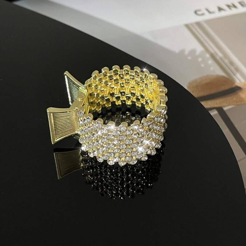 Metal high ponytail clip female pearl crown hair clip high-end hair catch high-end hair accessories clip