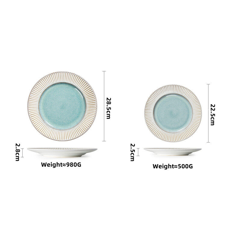 OMK European simple style Ceramic Dinner Plate