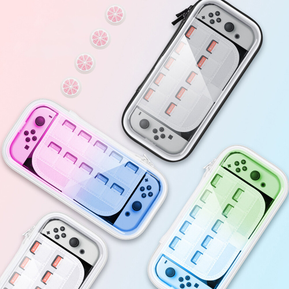 Portable Game Console Storage Bag Protective Sleeve Visible Transparent Hard Shell Case Box Compatible For Ns Nintendo Switch Oled (in stock)
