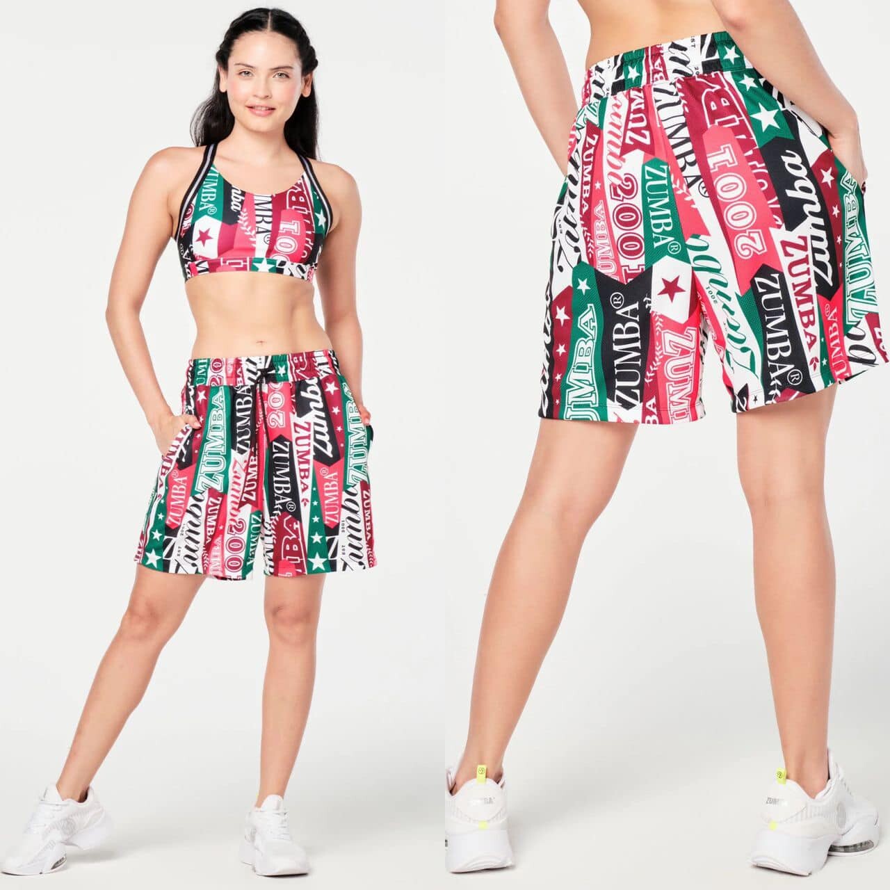 新作♪ズンバ Zumba Prep Mesh Shorts - Very Verde Zumba Prep Boxy Top – Zumba Wear | STRONG iD
