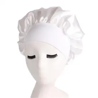 Dcoteres Long Hair Care Women Fashion Satin Bonnet Cap Night Sleep