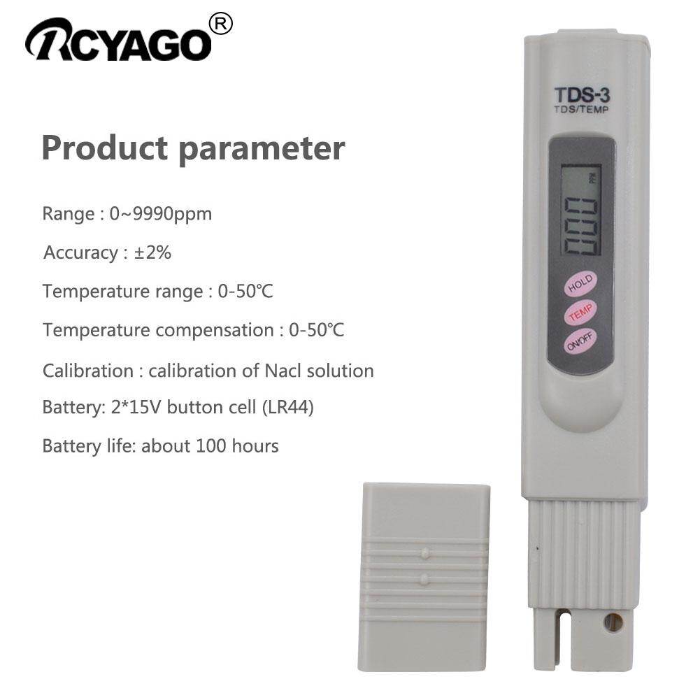 RCYAGO TDS Meter Water Quality Purity Tester Portable Needle Manometer for Drinking Water/Pools/Aquariums