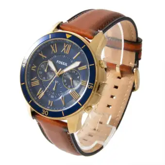 grant sport chronograph luggage leather watch