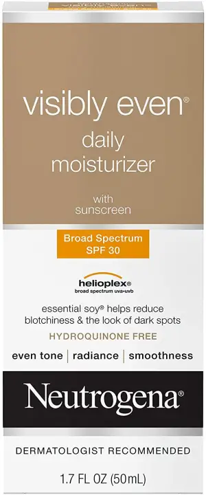 neutrogena visibly even daily facial moisturizer with broad spectrum spf 30 sunscreen
