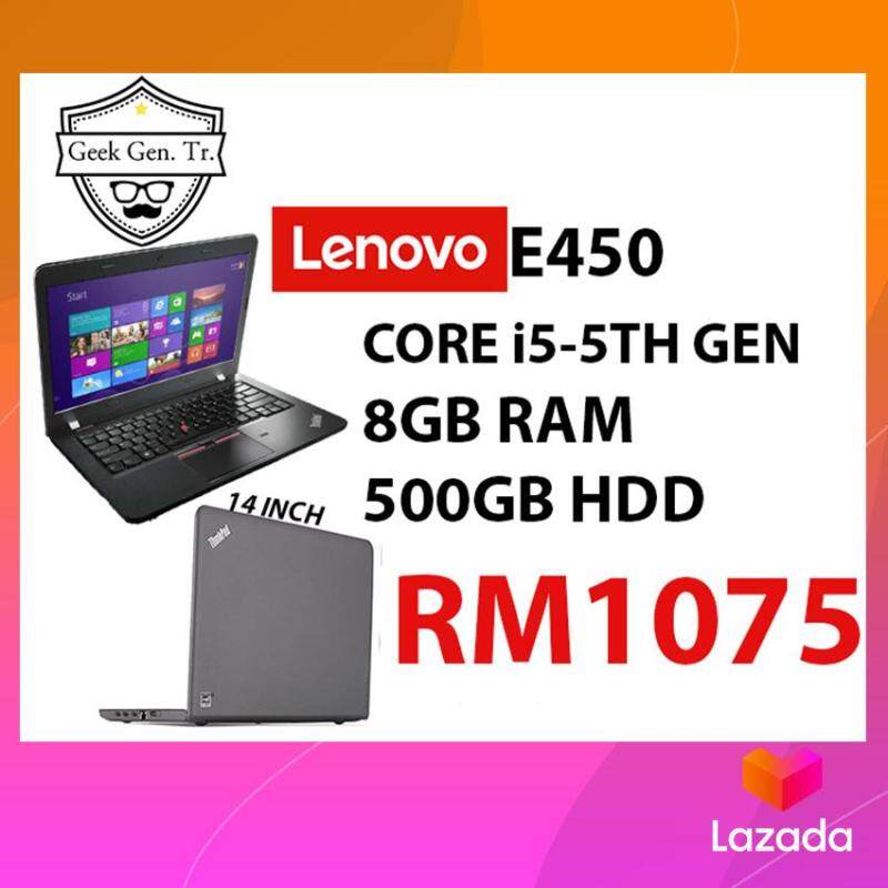 LENOVO THINKPAD E450 i5-5TH GEN 8GB RAM 500GB HDD 14 INCH Malaysia