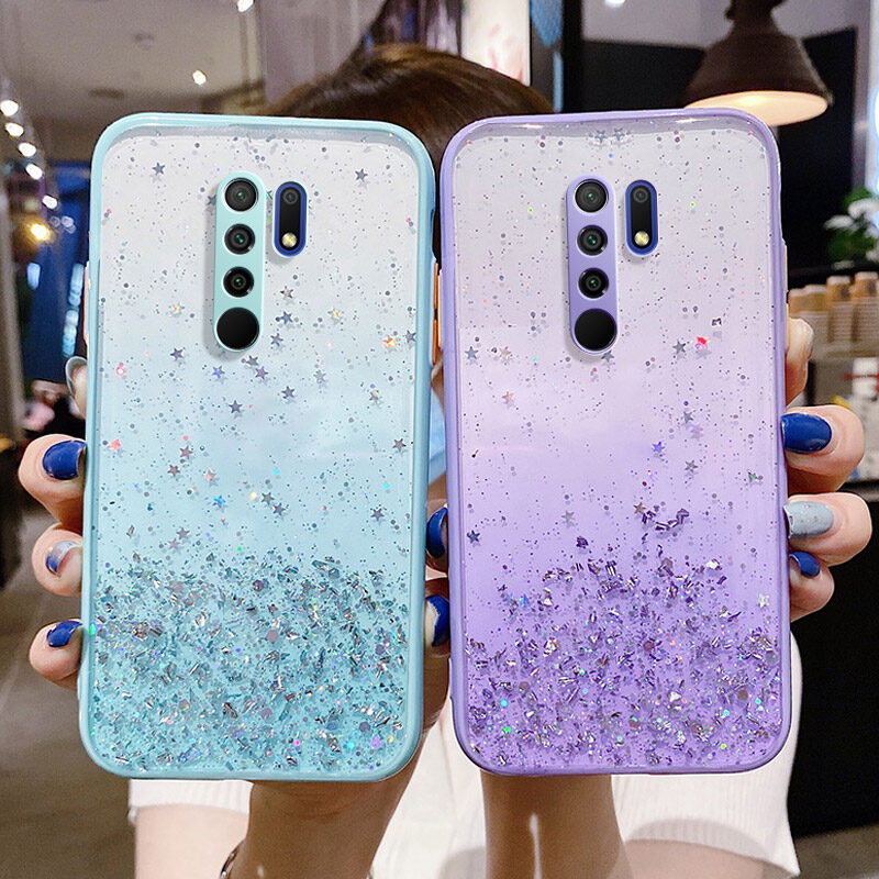Glitter 9i Back Cover Glitter Redmi 9i Phone Cover For Girls