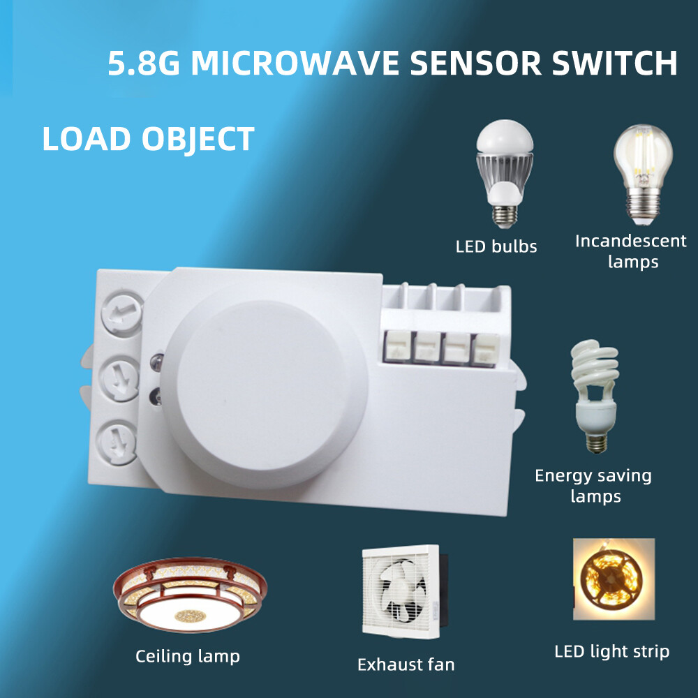 5.8g microwave radar sensor switch knob switch to adjust ac85-250v