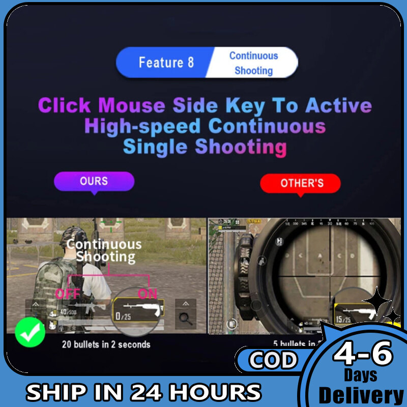 Bộ Điều Khiển Di Động M16 Bộ Chuyển Đổi Chuột Bàn Phím Chơi Game Bộ Chuyển Đổi Tay Cầm Chơi Game Tương Thích Bluetooth Tương Thích Với Pubg