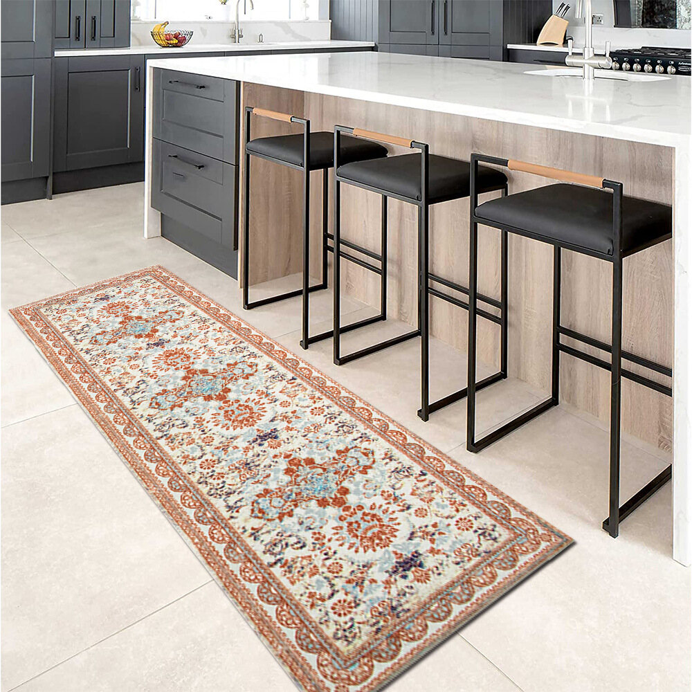 Thảm Nhà Bếp Bohemian thảm bếp chống trượt thảm chùi chân Nhà Bếp Có thể giặt nhà bếp Runner Mat | thảm sàn nhà bếp cho nhà bếp hành lang Giặt cửa phòng văn phòng bồn rửa