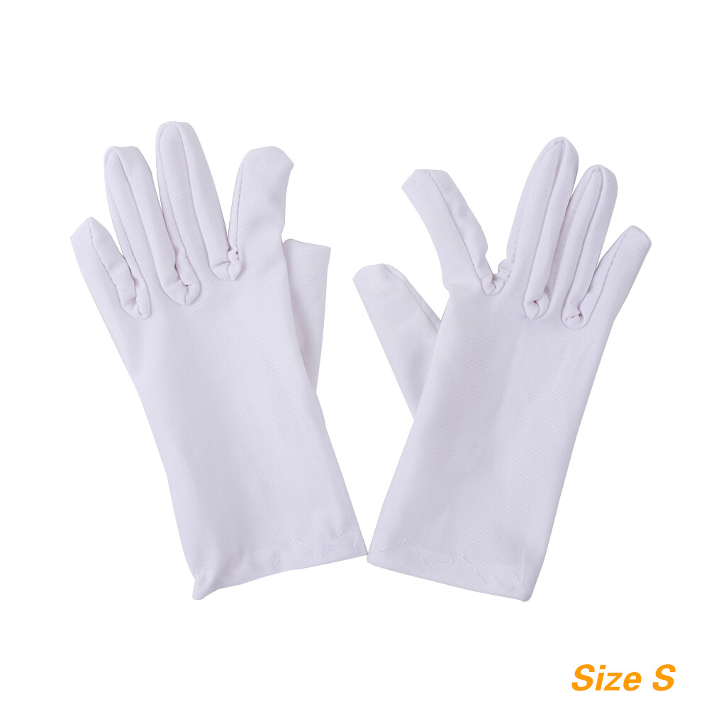 ILOVEDIY 1 Pair Girls White Satin Princess Gloves for Wedding or Gala Children Perform Dance Etiquette Gloves Flower Kids Short Elastic Soft Mittens Stage & Party Costume Accessories
