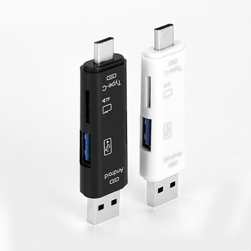 Đầu Đọc 5 Trong 1 Usb Đa Chức Năng 2.0 Loại C/Usb /Micro Usb/Tf/Thẻ Nhớ SD Bộ Chuyển Đổi Đầu Đọc Thẻ OTG Phụ Kiện Điện Thoại Di Động