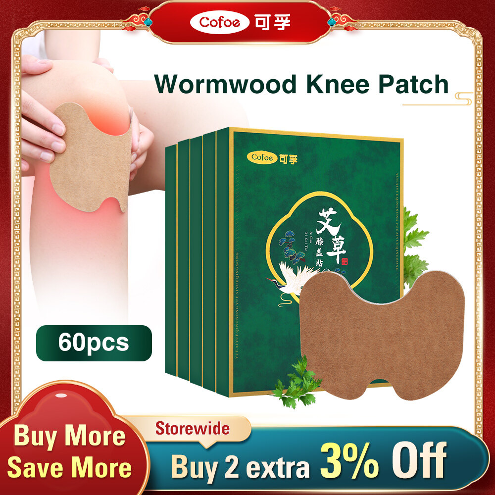 [60Pcs] Cofoe Knee Plaster Sticker Plaster for Pain Relief Wormwood ...