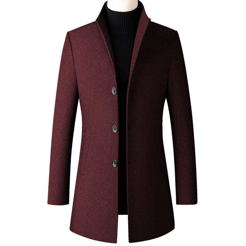 Men Wool Blends Coats Autumn Winter New Solid Color High Quality Men's Wool Jacket Luxurious Brand Clothing YORCHID