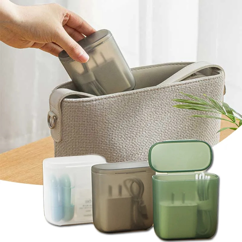 Cáp đa chức năng hộp lưu trữ lưu trữ đường dữ liệu container cho bàn văn phòng phẩm tai nghe cáp sạc truyền dữ liệu