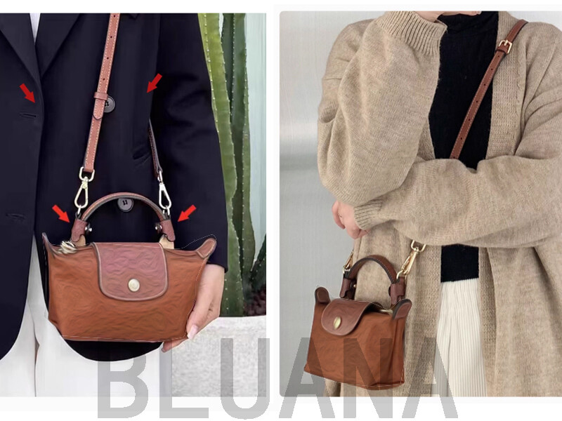 LONGCHAMP Mini Bag Leather Shoulder Strap Kit Without Perforations Removable Adjustable Shoulder Strap
