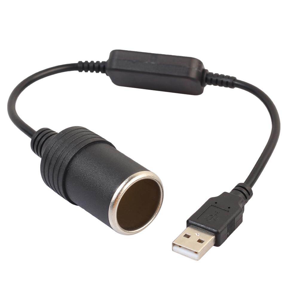 Bộ Chuyển Đổi Ổ Cắm Bật Lửa 5V USB Đực Sang 12V, Cho Xe Hơi