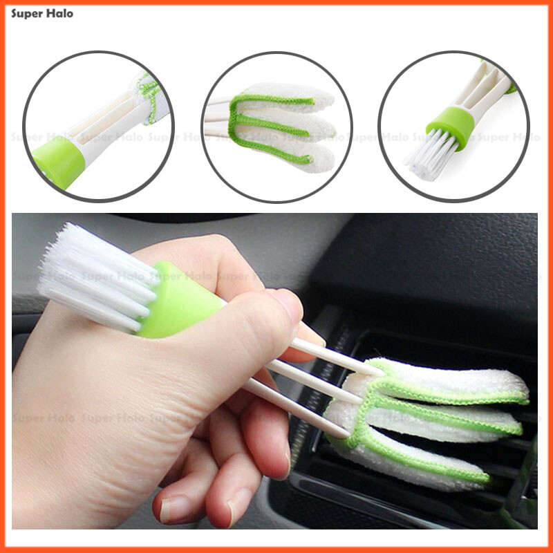 1pcs Double Slider Car Air-conditioner Outlet Cleaning Tool Multi-purpose Brush