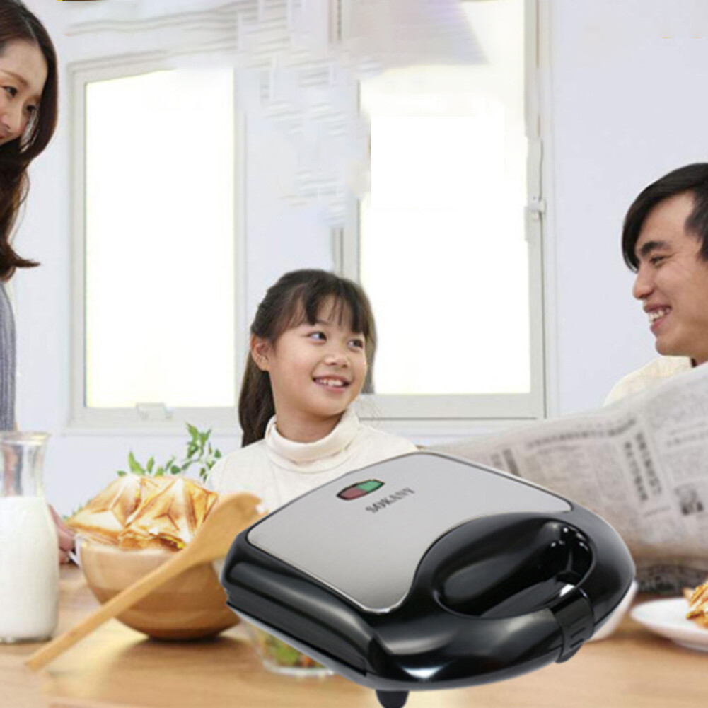 FSH 750W Máy Làm Bánh Sandwich Chạy Điện Mini Nướng Nướng Bánh Mỳ Nhà Bếp Ăn Sáng Máy Nướng Bánh Mì