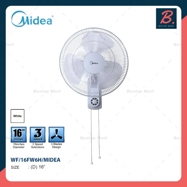 Midea Mf 16fw6h 16 White Pully Wall Fan Lazada