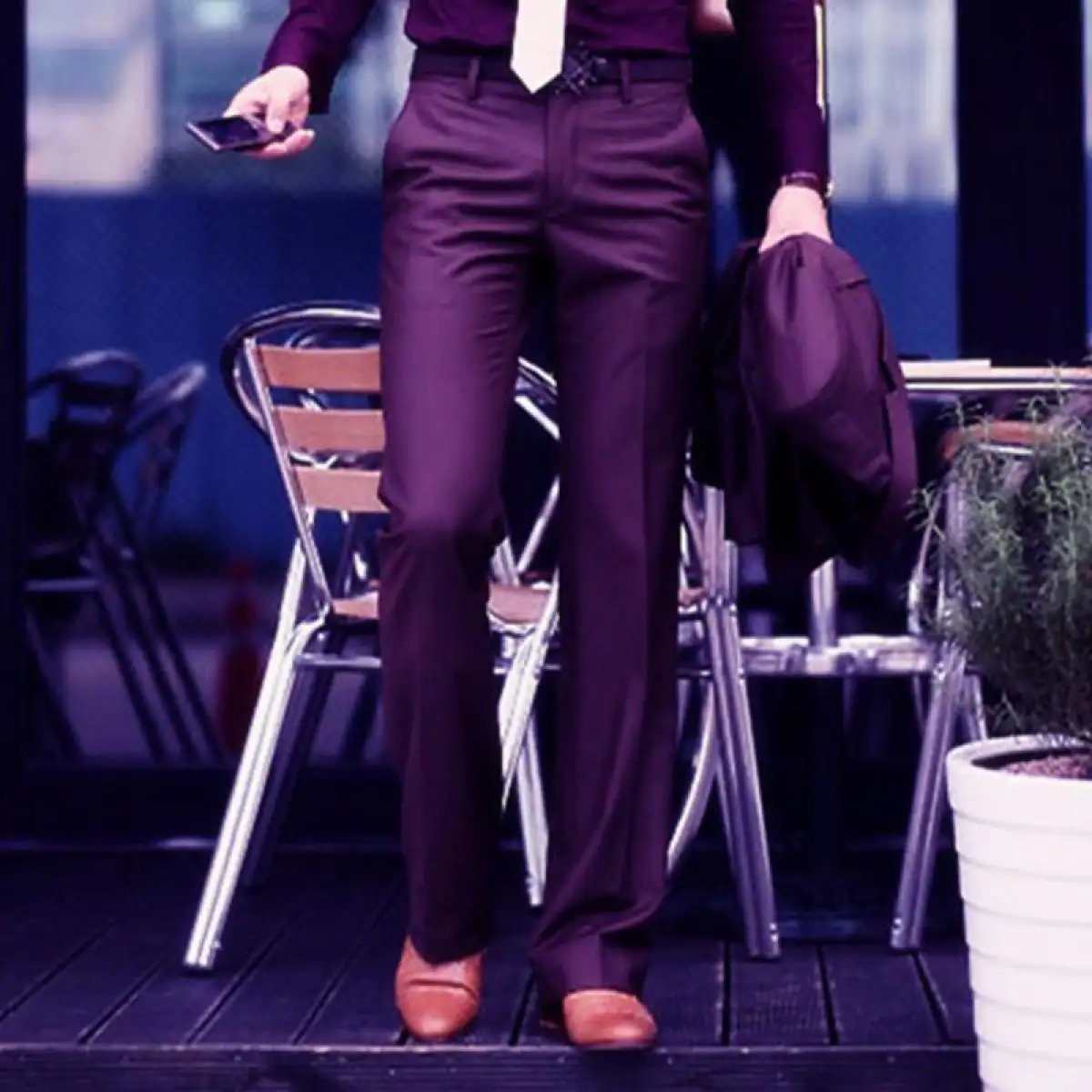 mens white flared trousers