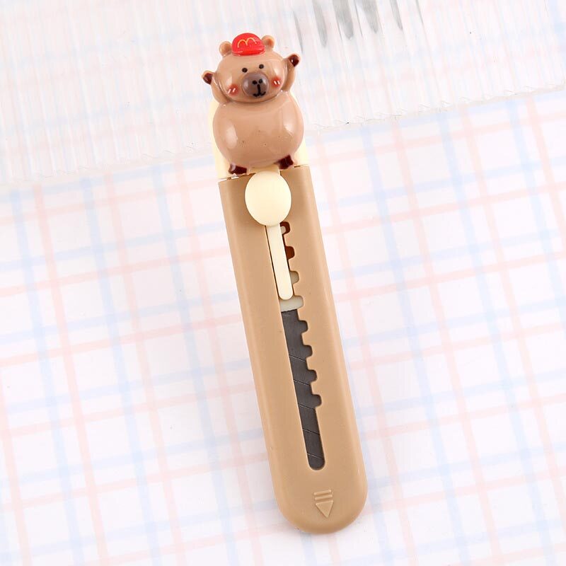 Dễ thương capybara dao tiện ích mini xách tay cắt cắt giấy dao