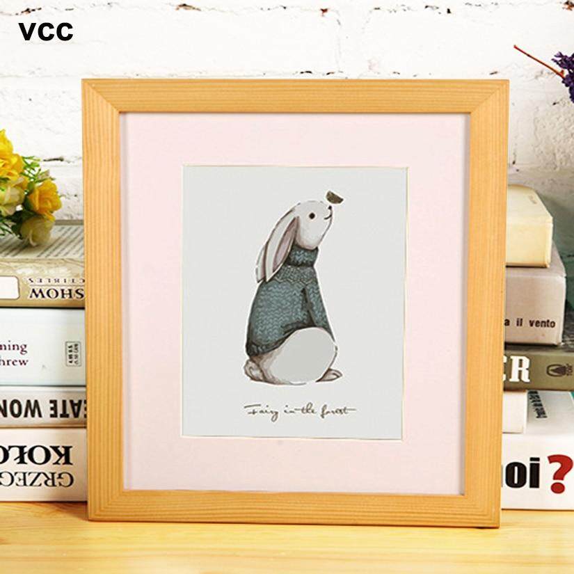 Nature Wooden Square Picture Frame 30x30 35x35cm Plexiglass Include Poster Photo Frames For Wall Hanging Photo Frame Lazada Singapore
