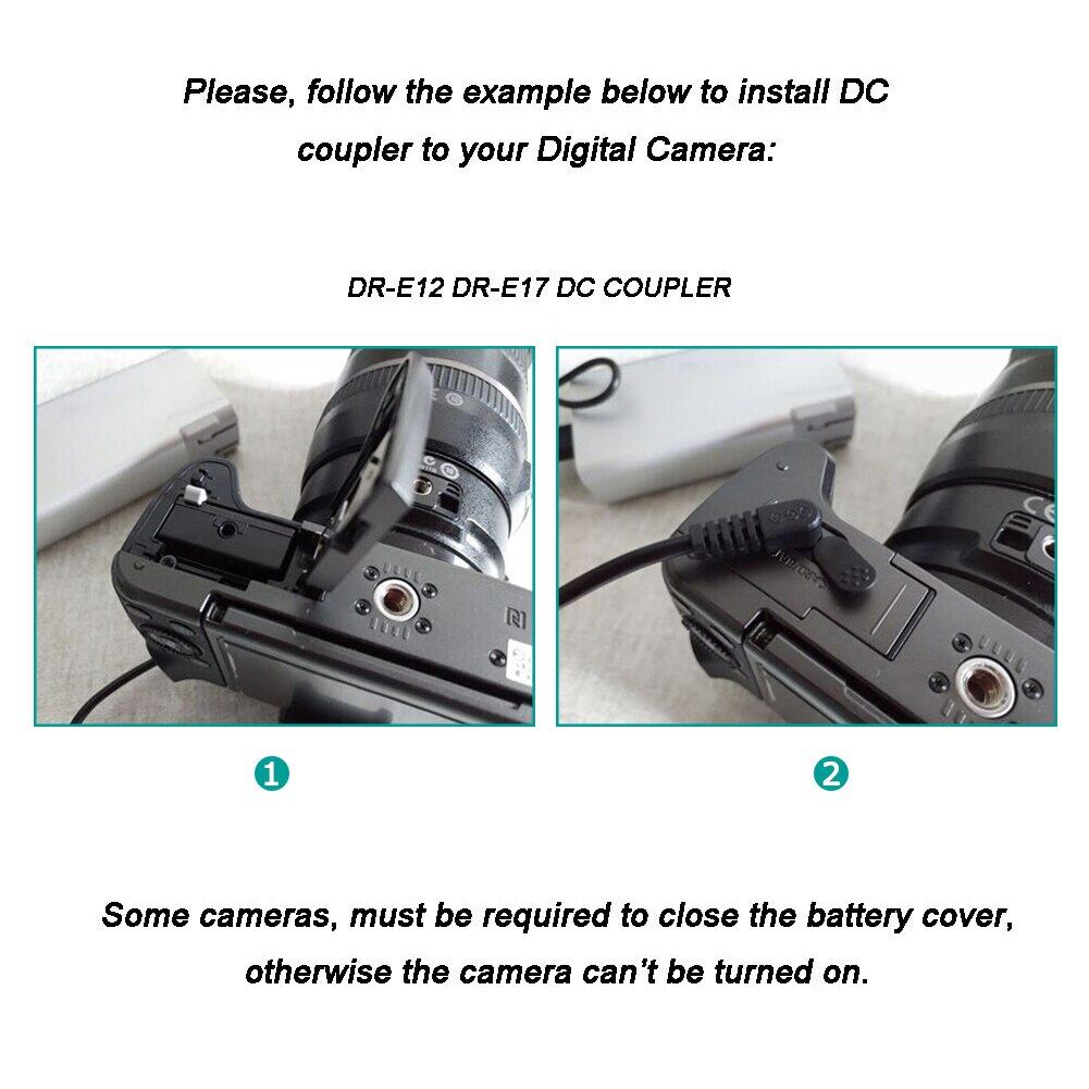 [Hot K] ACK-E12 USB Power Bank TYPE-C Cable LP-E12 Dummy Battery DR-E12 PD Adapter Kit for Canon EOS M2 M10 M50 M100 M200 Cameras