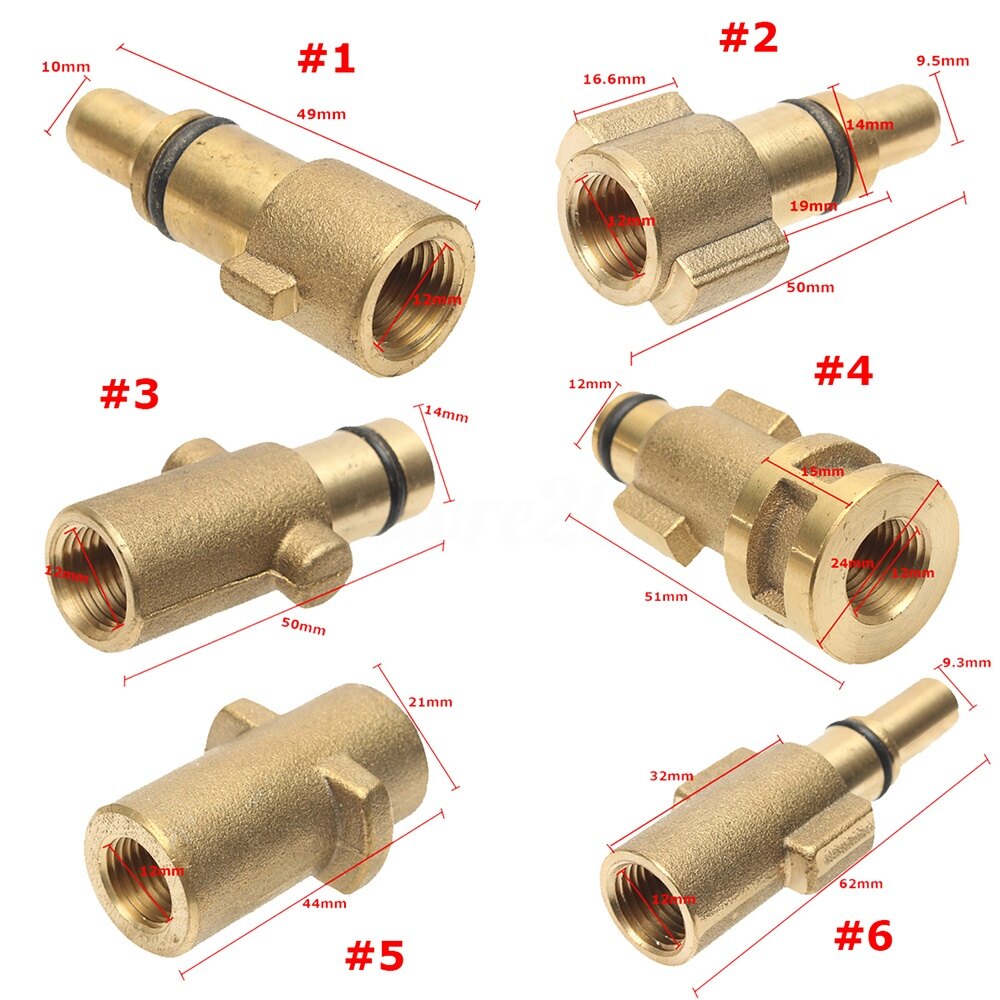Máy Tạo Bọt Xe Hơi Chuyên Nghiệp 1/4 Tạo Bọt Rửa Xe Hơi Vòi phun bọt có thể điều chỉnh ống dẫn áp suất cao nhanh chóng