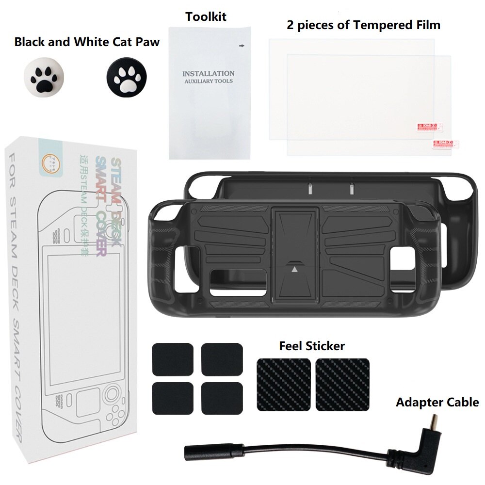Giá Đỡ Vỏ Bảo Vệ TPU + PC Hỗ Trợ Thiết Bị Ngoại Vi Cho Máy Chơi Game Steam Deck Phụ Kiện Trò Chơi