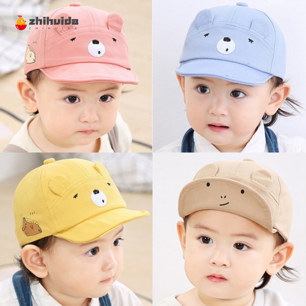 Zhihuida Fashion Children Sun Hat Baby Baseball Cap New Hat Boy Girl  Cartoon Bear Ear Baseball Cap 0-24 Months | Lazada