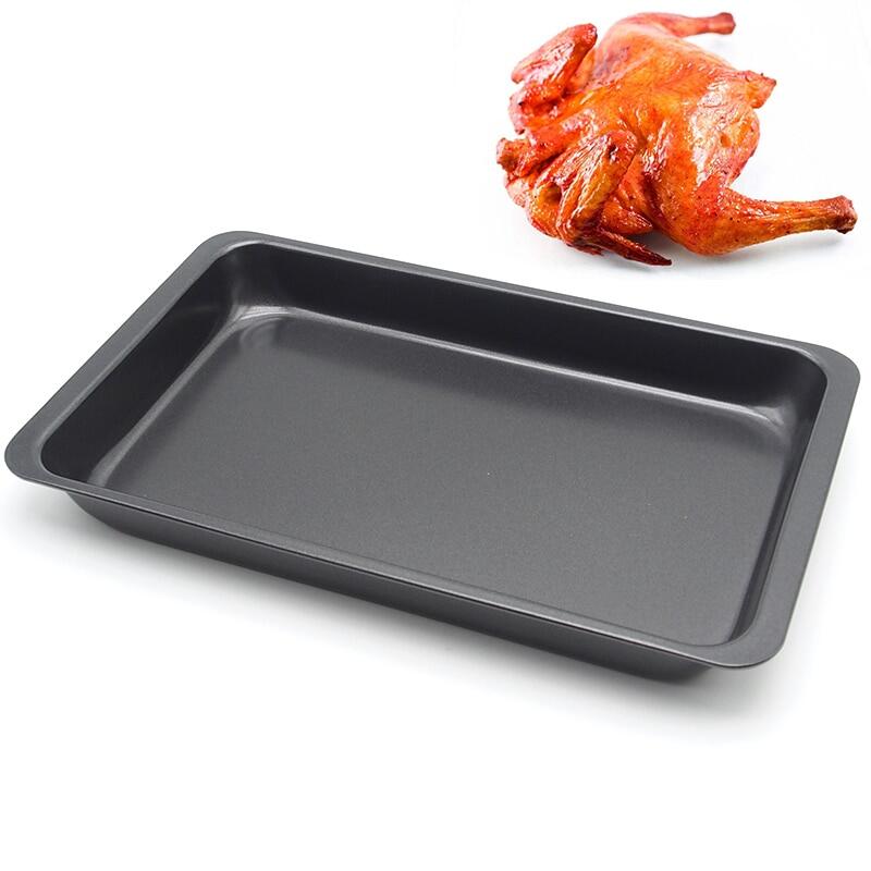 11-inch Rectangular Bake Pan Grilled Chicken Wings Wide Bread Tray Cake Plate Cake Mold Non-Stick Bakeware Tool