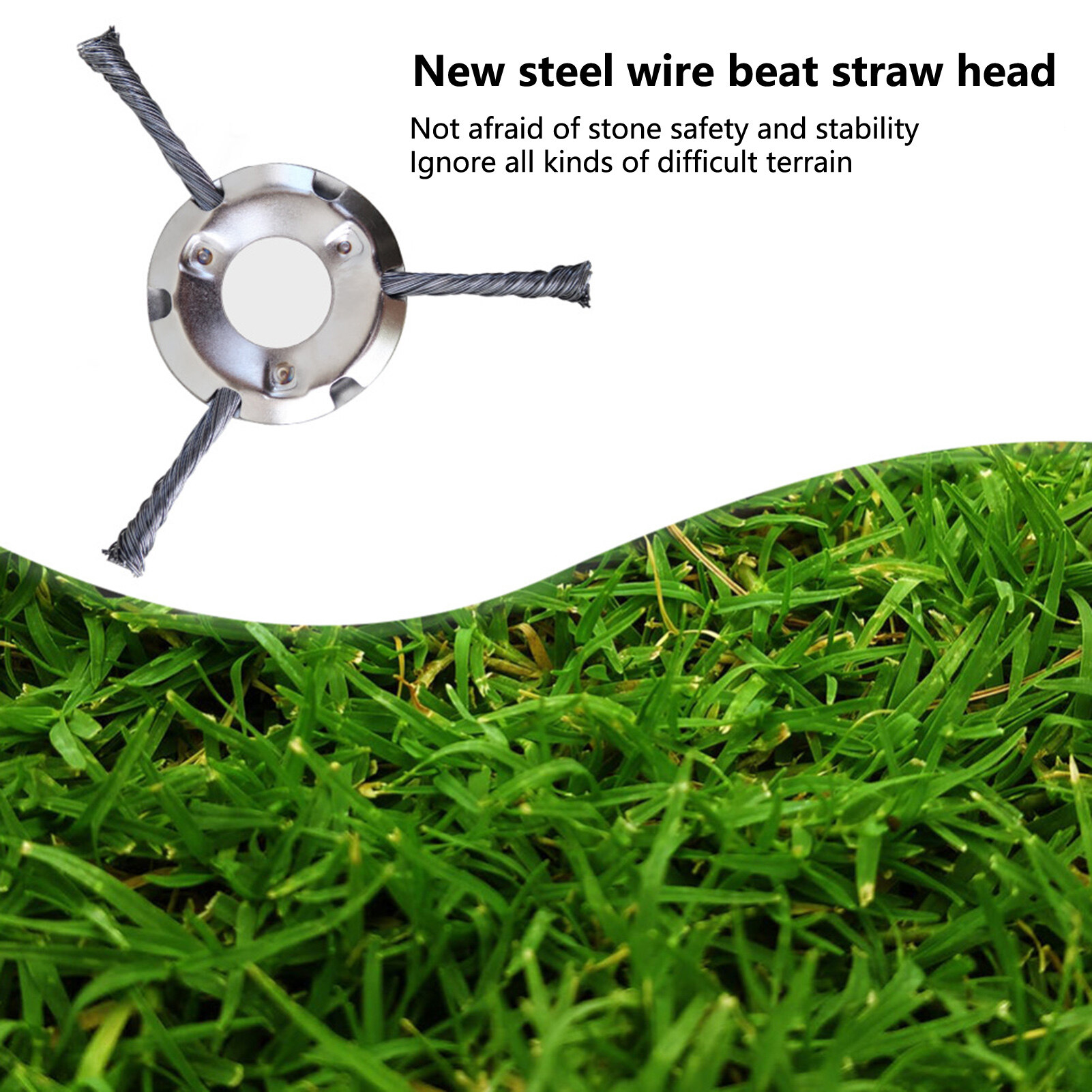 EMachinery Grass Trimmer Head Professional 3 Or 6-Cutters Super Sharp Deep-seated Weeding Carbon Steel Twisted Wire Steel Weeding Machine Head Gardening Tool Practical Brushcutter Head