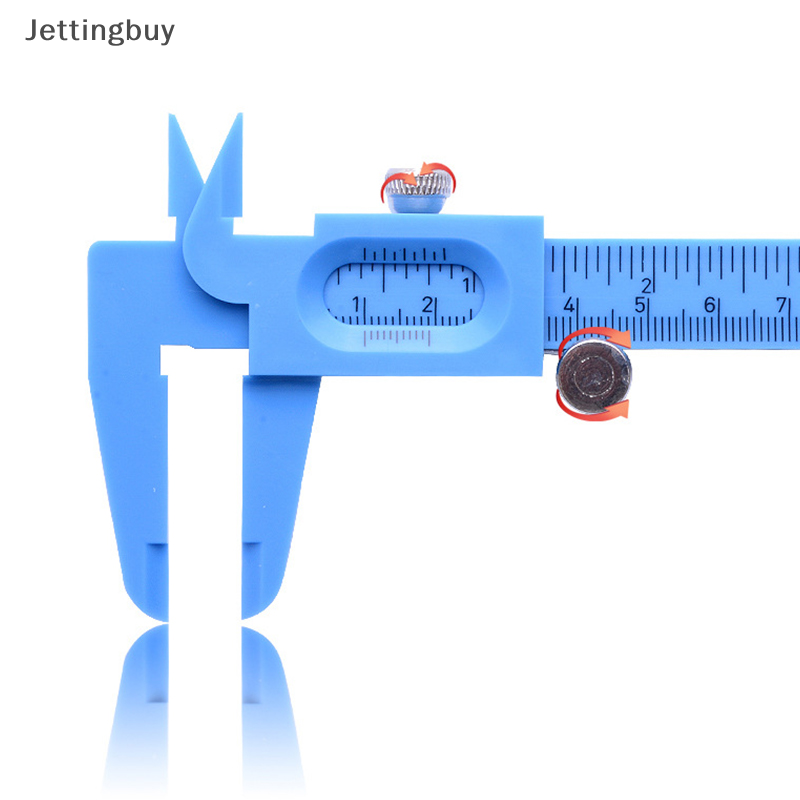 【Jettingbuy】 Flash Sale Double Rule Scale Plastic Vernier Caliper Measuring Student Mini Tool Ruler
