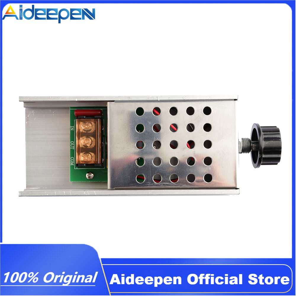 Original Aideepen Ac 220V 6000W/10000W Scr Voltage Regulator Controller Electronic Dimmer Thermostat Speed Regulation Mold with Case