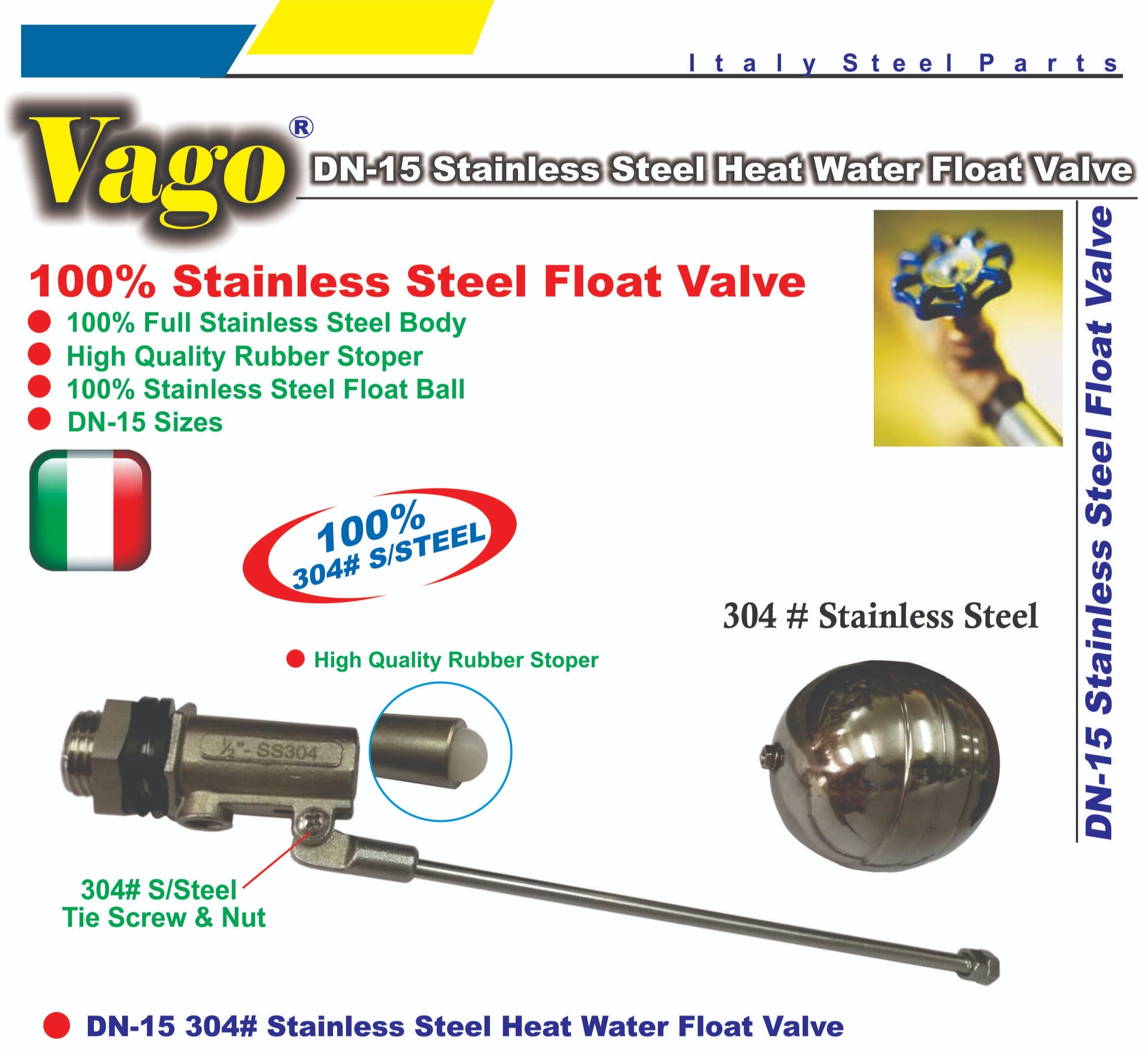 Vago Stainless Steel Float Valve 1/2 Inch Lazada