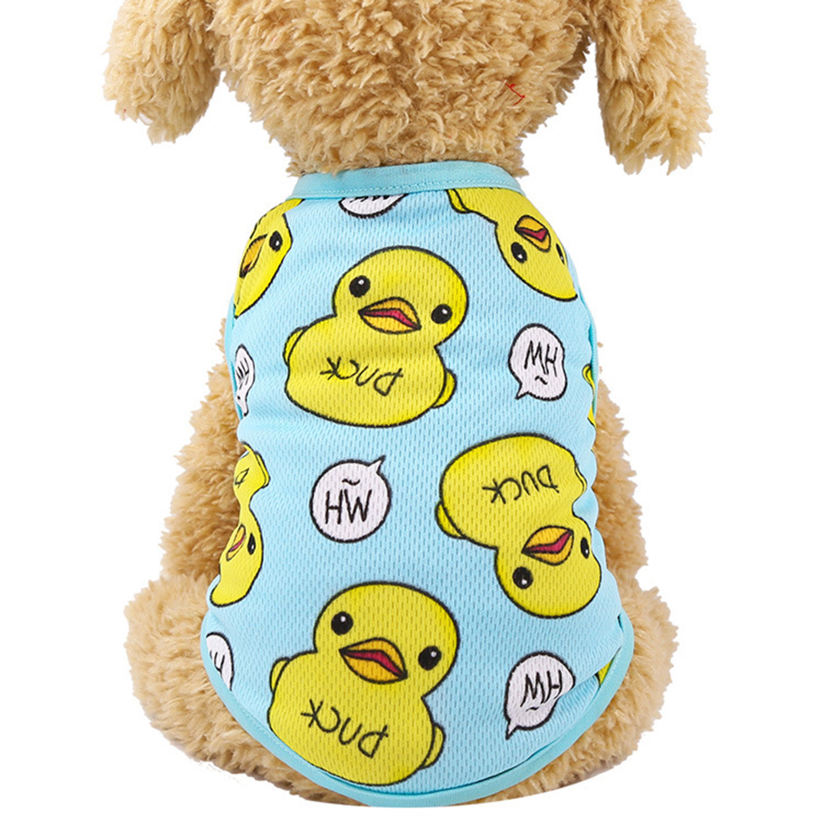 Aixuexi  Áo thun cotton in hình vịt dễ thương cho thú cưng Pet Shirts