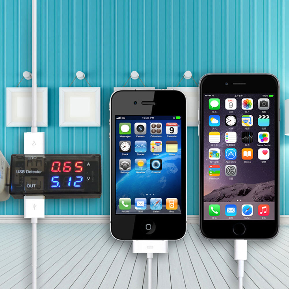 Aideepen Chính Hãng 1/2 Chiếc Máy Dò USB Máy Đo Điện Áp Dòng Điện Máy Đo Vôn Kế Kỹ Thuật Số Hiển Thị Hai Hàng LED Màu Đỏ + Xanh Dương Ampe Kế Sạc Doctor Màu Đen