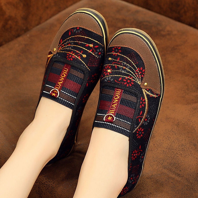 YUNGUANG New old Beijing cloth shoes fashionable wear-resistant denim mother women's shoes